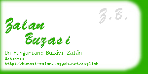 zalan buzasi business card