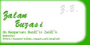 zalan buzasi business card